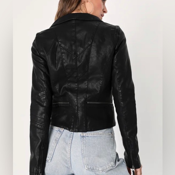 Up on a Tuesday Black Vegan Leather Jacket - Picture 5 of 7